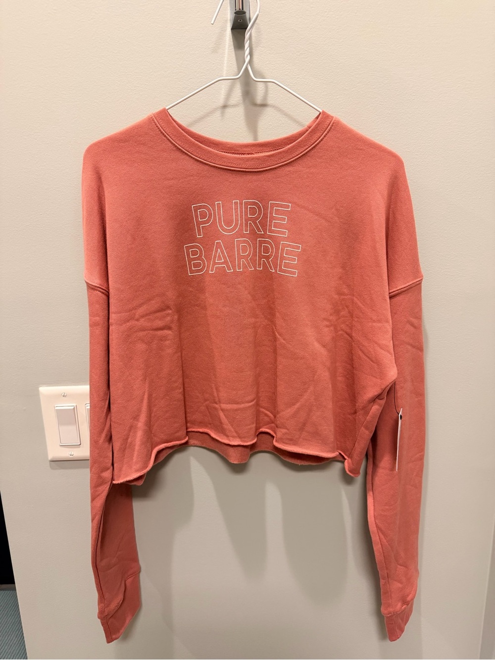 Pure Barre Mauve Boxy Logo Pullover
